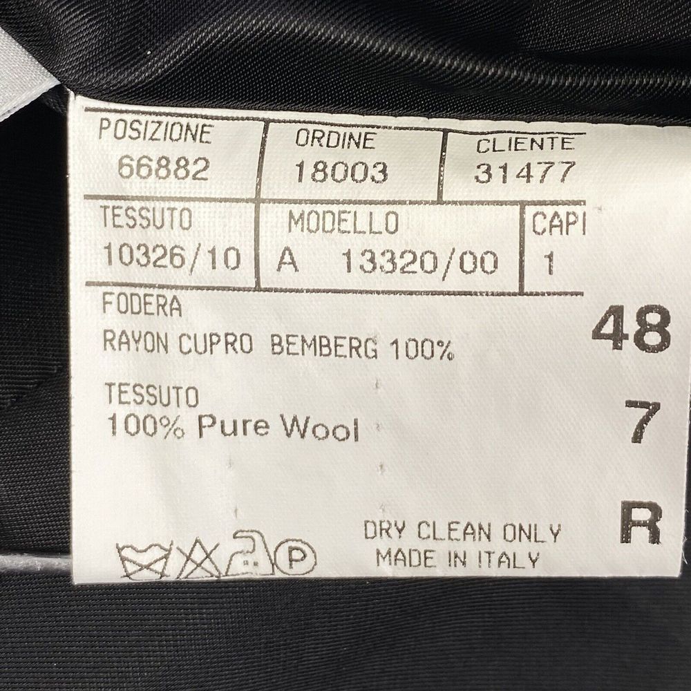 Canali Mens Wool Solid Black Three Button Long Sl… - image 7